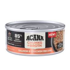 Acana  Canned Food Chunks In Broth Salmon & Chic 155g
